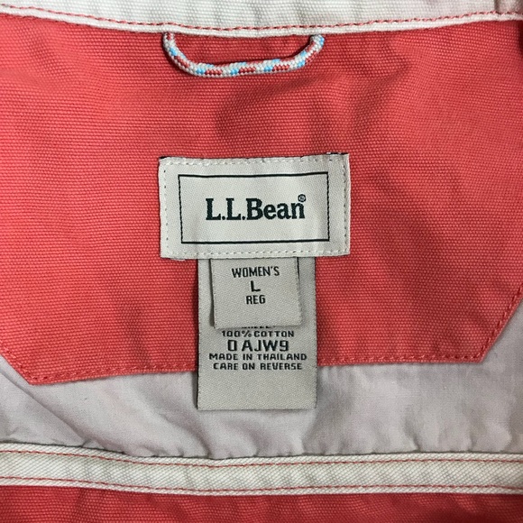 L.L.Bean Hidden Pocket Coral Soft Denim Jacket - Picture 4 of 6